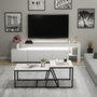 Hanah Home Beliz - Conjunto de muebles de salón blanco